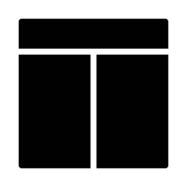 şablon glyph düz vektör simgesi