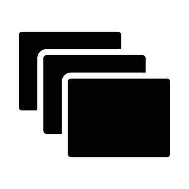 düzen glyph düz vektör simgesi