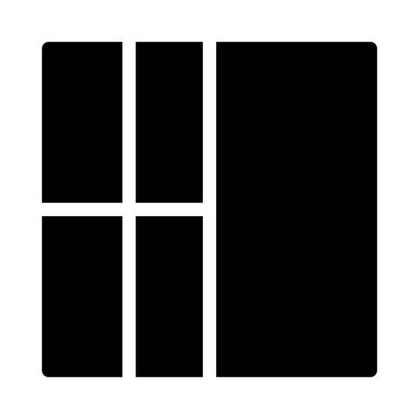 şablon glyph düz vektör simgesi