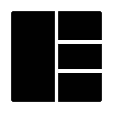 şablon glyph düz vektör simgesi