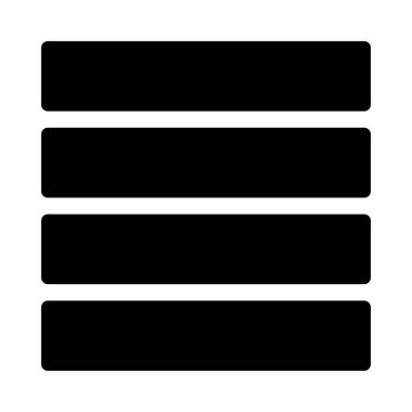 liste glif düz vektör simgesi