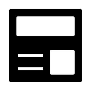 şablon glyph düz vektör simgesi