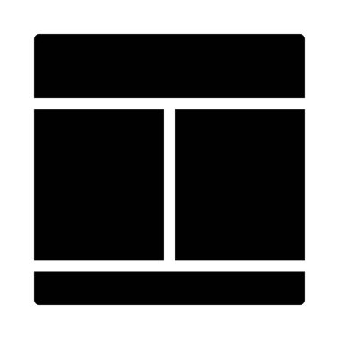 web glyph düz vektör simgesi