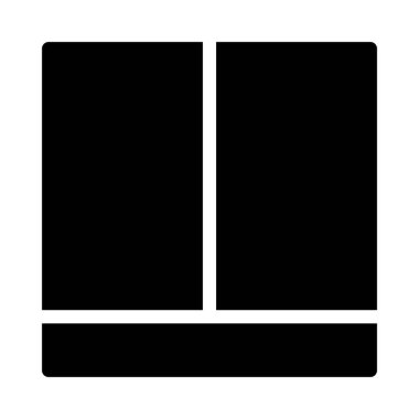 şablon glyph düz vektör simgesi