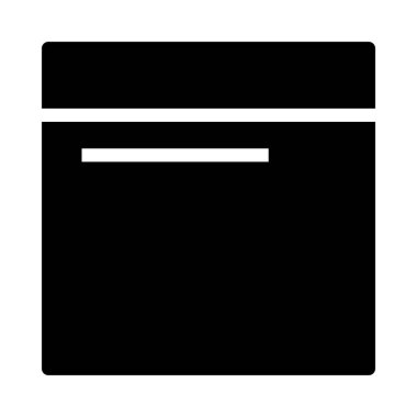 şablon glyph düz vektör simgesi