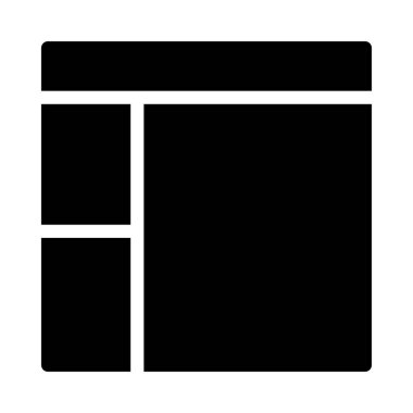 web glyph düz vektör simgesi