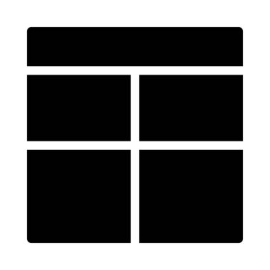 şablon glyph düz vektör simgesi