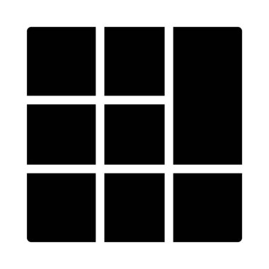 şablon glyph düz vektör simgesi