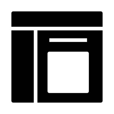 şablon glyph düz vektör simgesi