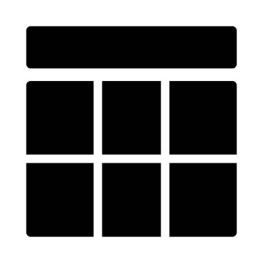 web glyph düz vektör simgesi