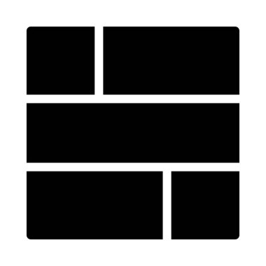 şablon glyph düz vektör simgesi