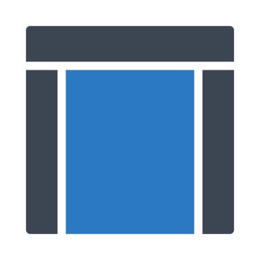 şablon glyph renk vektör simgesi