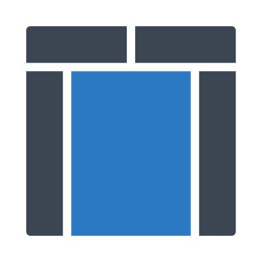 şablon glyph renk vektör simgesi