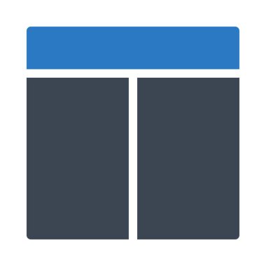 şablon glyph renk vektör simgesi