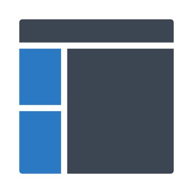 web glyph renk vektör simgesi