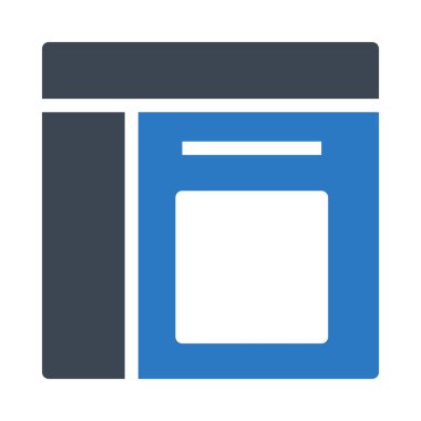 şablon glyph renk vektör simgesi