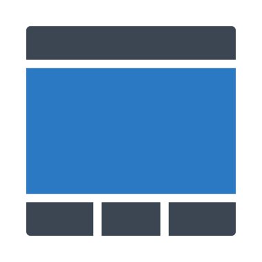 web glyph renk vektör simgesi