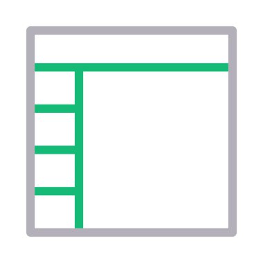 şablon renk çizgisi vektör simgesi