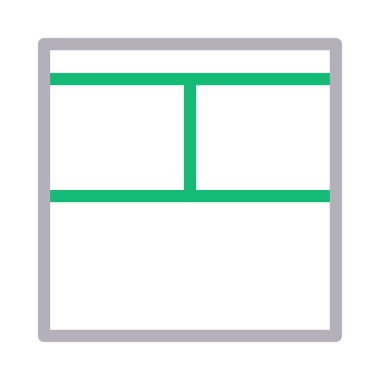 şablon renk çizgisi vektör simgesi