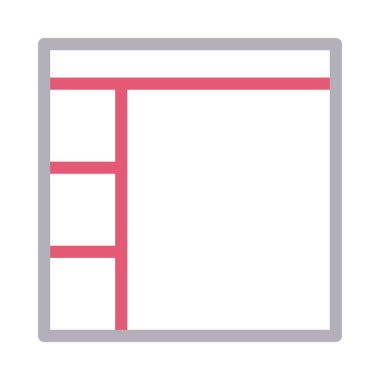 şablon renk çizgisi vektör simgesi