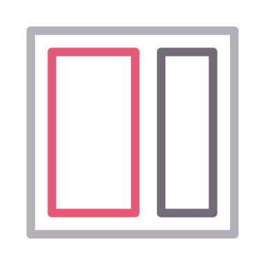 şablon renk çizgisi vektör simgesi