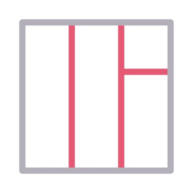 şablon renk çizgisi vektör simgesi