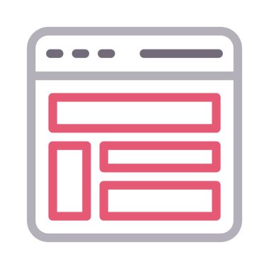 şablon renk çizgisi vektör simgesi