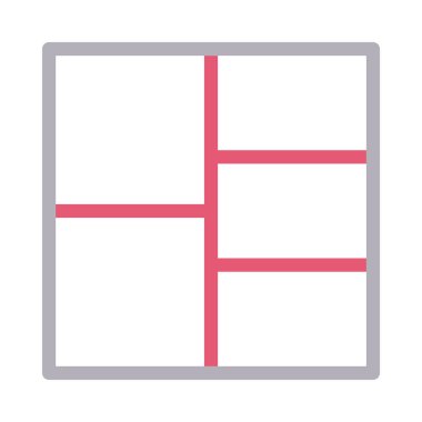 şablon renk çizgisi vektör simgesi