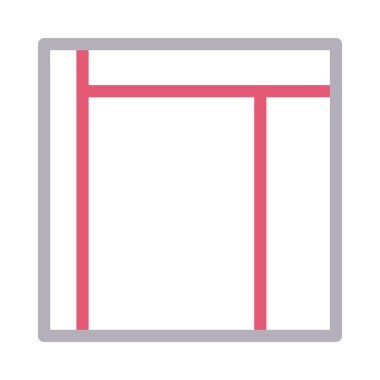 şablon renk çizgisi vektör simgesi