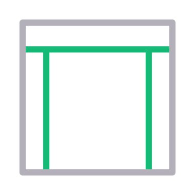 şablon renk çizgisi vektör simgesi