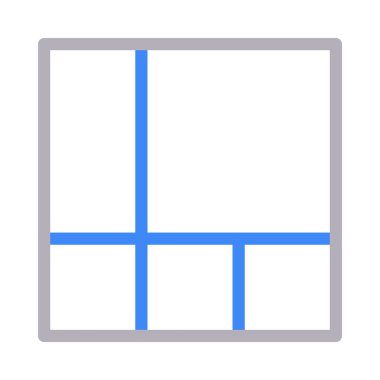 şablon renk çizgisi vektör simgesi