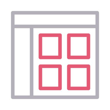 web renk çizgisi vektör simgesi