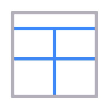 şablon renk çizgisi vektör simgesi