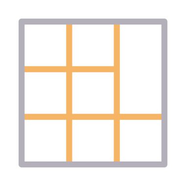 şablon renk çizgisi vektör simgesi