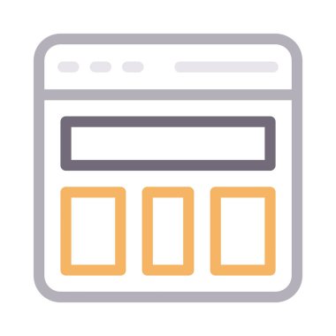 şablon renk çizgisi vektör simgesi