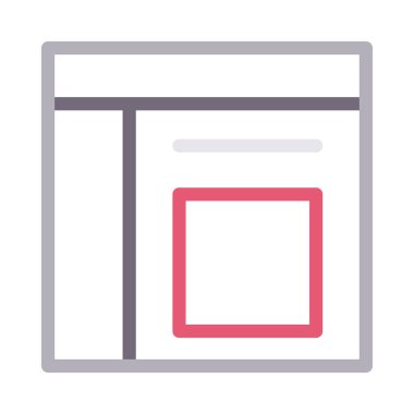 şablon renk çizgisi vektör simgesi