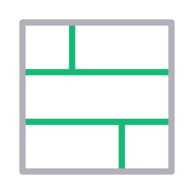 şablon renk çizgisi vektör simgesi