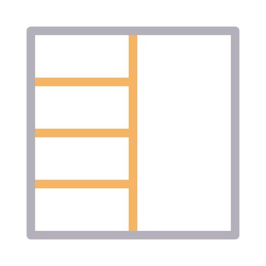 şablon renk çizgisi vektör simgesi