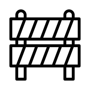 bariyer ince çizgi vektör simgesi