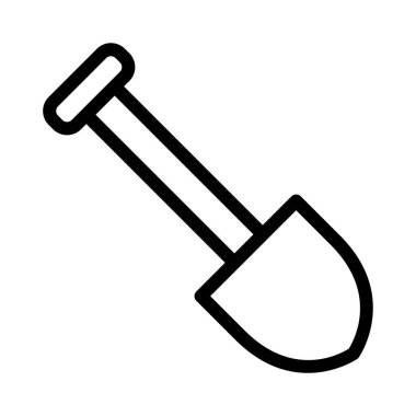 Spade ince çizgi vektör simgesi