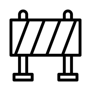 bariyer ince çizgi vektör simgesi