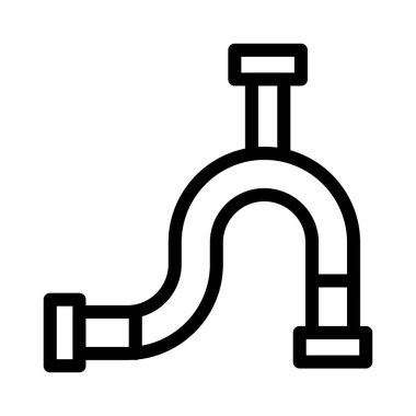 boru hattı ince çizgi vektör simgesi