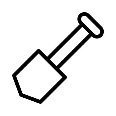 Spade ince çizgi vektör simgesi