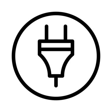 adaptör ince çizgi vektör simgesi