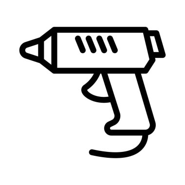 silah ince çizgi vektör simgesi