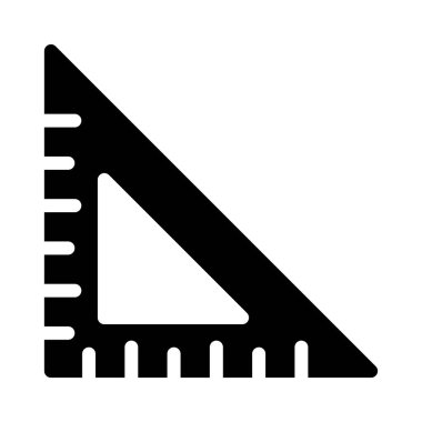 glyph düz vektör simgesini ölçme