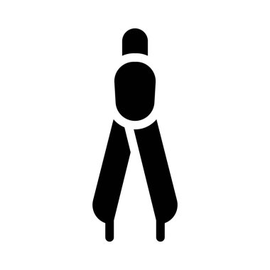 glyph düz vektör simgesini ölçme