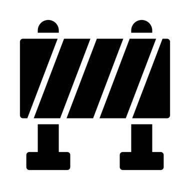 bariyer glyph düz vektör simgesi