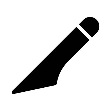 kesici glyph düz vektör simgesi