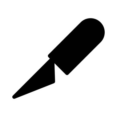 kesme glif düz vektör simge